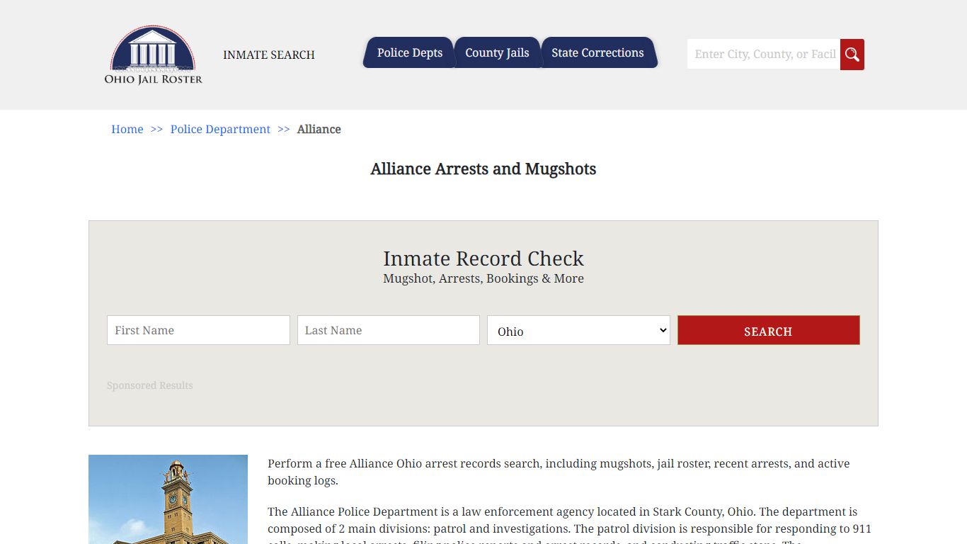 Alliance Arrests and Mugshots | Jail Roster Search